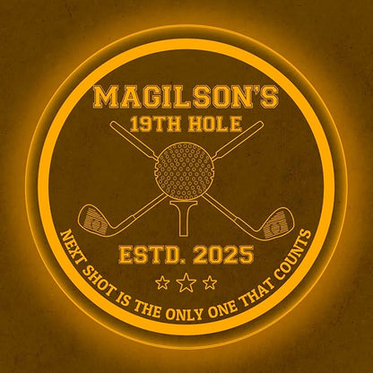 Custom Golf LED Bar Sign – Personalized Color Changing Acrylic Wall Decor for Home Bar, Man Cave, Game Room, or Patio (Golf Bar, 12 INCHES)
