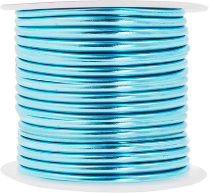Mandala Crafts 10 Gauge Anodized Aluminum Craft Wire for Jewelry Making - 32 FT Colored Flexible Ice Blue Wire - Bendable for Bonsai Armature Crafting Sculpting