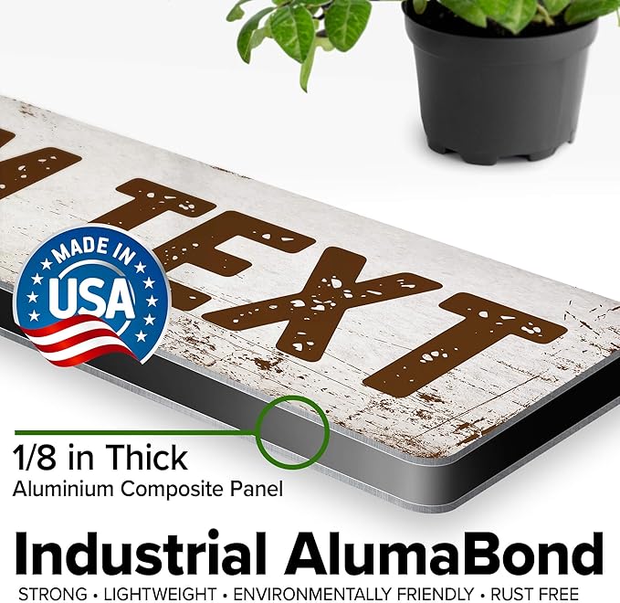 Custom Sign, Custom Street Sign, 11 Font Colors, 13 Font Styles, 4 Hole Options, 22 Sizes, 3x12 Inches,Ideal Christmas Gift Rust Free DiBound, Fade Resistant, Made in USA by My Sign Center (Rustic)