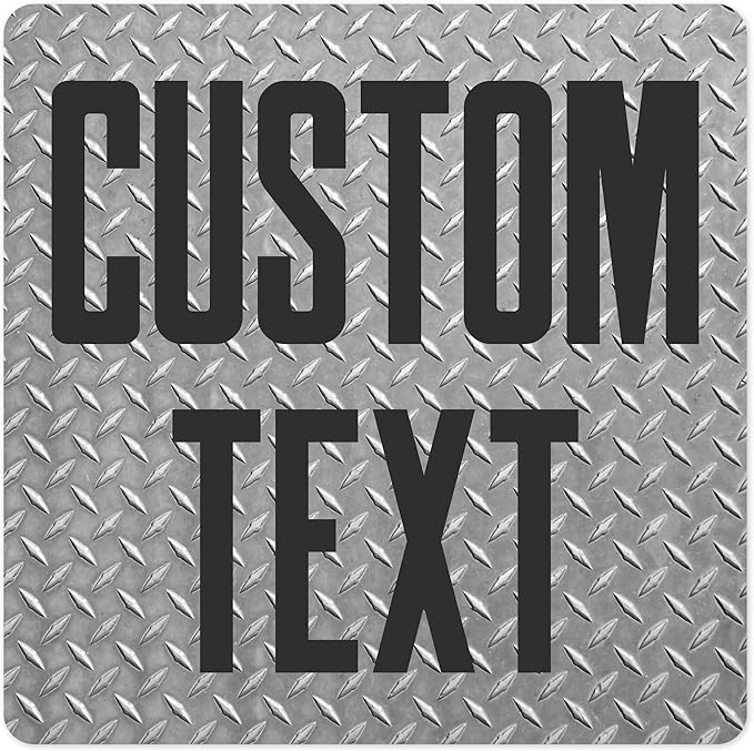 Custom Sign, Custom Street Sign, 11 Font Colors, 13 Font Styles, 4 Hole Options, 22 Sizes, 18x18 Inches, Rust Free DiBound, Fade Resistant, Made in USA by My Sign Center (Diamond Metal)