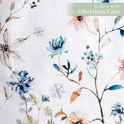 Maison d' Hermine Table Runner 100% Cotton Double Layer Table Runners 108 inches Long Decorative for Home Kitchen Dining Party Baby Shower Wedding Bridal Shower (Ice Florals, 14.50" x 108")