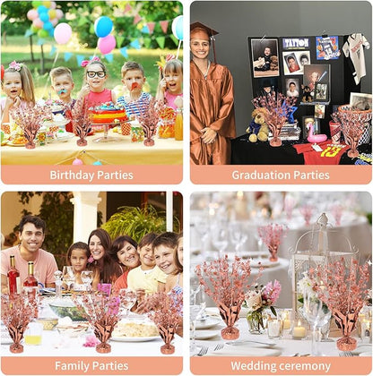 6 Pack Star Table Centerpieces for Party, Birthday Table Decorations for Kids Adults, Party Centerpieces for Tables for Wedding Baby Shower Graduation Holiday Event (Rose Gold)