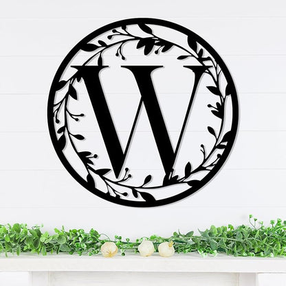 Personalized Metal Name Signs, Split Letter Monogram Wall Decor, Custom Last Name Sign, Family Name Sign for Outdoor, Personalized Wedding Gift, Garden Decor, Metal Wall Art, Housewarming Gift (MonogramDesign_9)