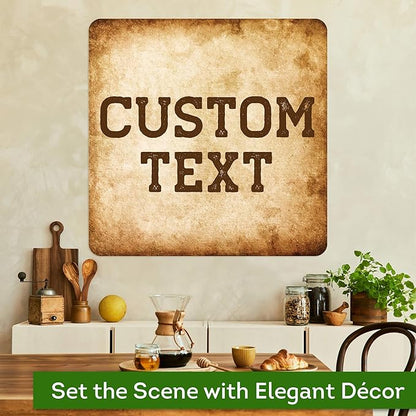 Custom Sign, Custom Street Sign, 11 Font Colors, 13 Font Styles, 4 Hole Options, 22 Sizes, 24x24 Inches, Rust Free DiBound, Fade Resistant, Made in USA by My Sign Center (Vintage)