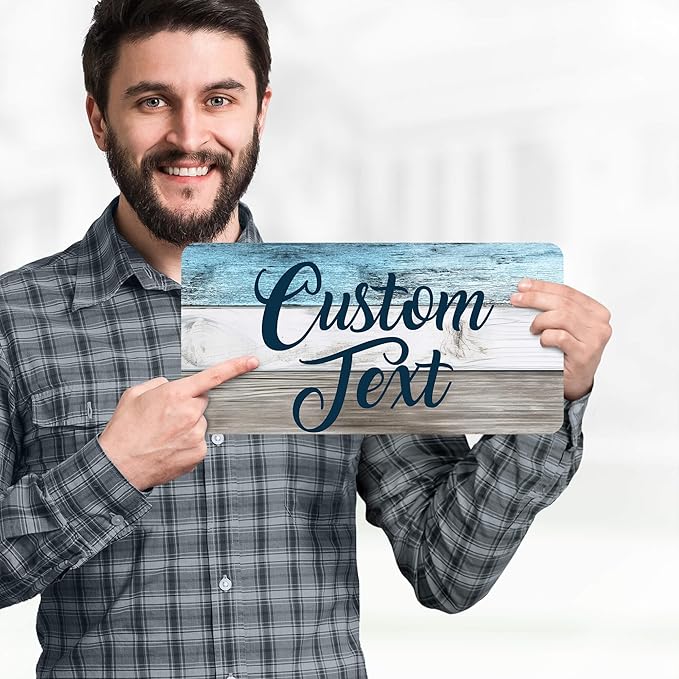 Custom Sign, Custom Street Sign, 11 Font Colors, 13 Font Styles, 4 Hole Options, 22 Sizes, 6x12 Inches, Rust Free DiBound, Fade Resistant, Made in USA by My Sign Center (Coastal)