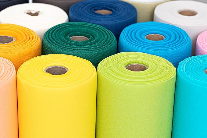 American Homestead Paper Table Runner Roll - 78 ft. Disposable Linen-Like Table Cover Roll - 20 Perforated Table Runners (16" x 48") for Parties, Weddings, and Events - Yellow