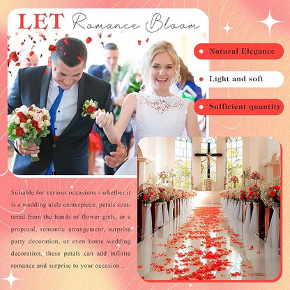 2500 PCS Red Hydrangea Petals 100% Natural Real Flower Petals for Wedding Aisle, Flower Girl Scattering Flowers, Will You Marry Me, Valentines, Romantic Night, Proposal, Anniversary, Special Night