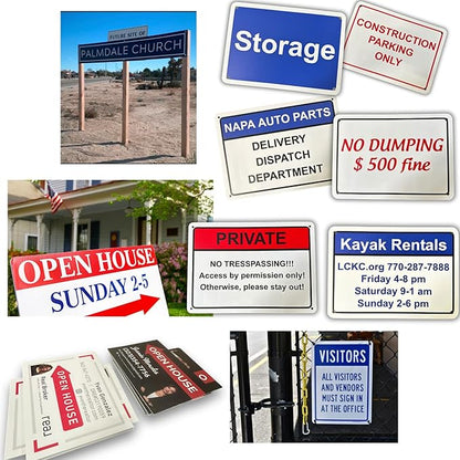 Custom Signs Outdoor Metal for Home Office Business, Personalized, Door, Porch, Delivery, Man Cave, Shop, Garage, Street. For Outside or Inside Use. Our Metal Signs Are UV Printed Solid Aluminum (Solid, 12x18 inches)