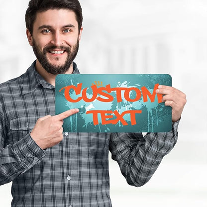 Custom Sign, Custom Street Sign, 11 Font Colors, 13 Font Styles, 4 Hole Options, 22 Sizes, 6x12 Inches, Rust Free DiBound, Fade Resistant, Made in USA by My Sign Center (Graffiti)