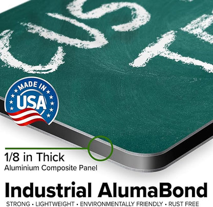 Custom Sign, Custom Street Sign, 11 Font Colors, 13 Font Styles, 4 Hole Options, 22 Sizes, 9x18 Inches, Rust Free DiBound, Fade Resistant, Made in USA by My Sign Center (Chalkboard Green)