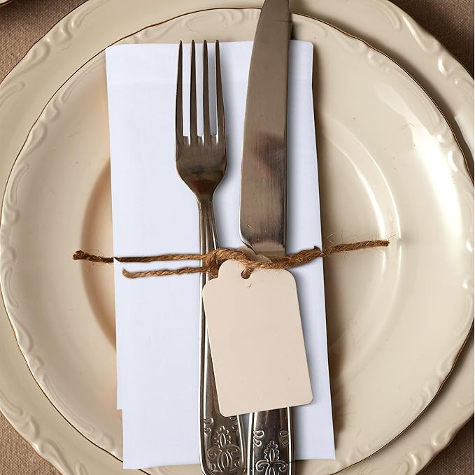 Urban Villa White Cloth Napkins Set of 12 100% Cotton Dinner Napkins Cloths Washable 20”x20” Absorbent Soft Durable Reusable-Ideal for Everyday Use Parties Wedding Thanks Giving Christmas Halloween