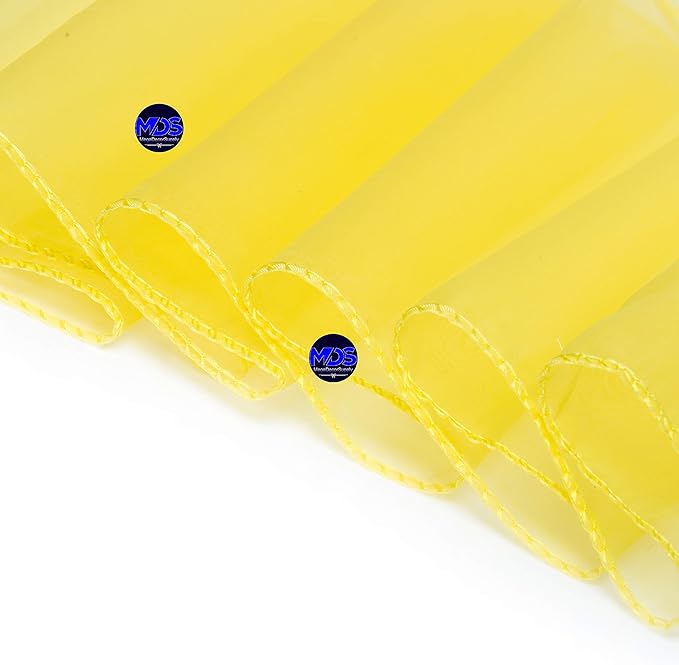 MDS Pack of 250 PCS Organza Chair Sashes Wider Dining Chair Bows Ribbon Tie Back for Wedding Party Birthday Bridal Shower Reception Event Banquet Home Chair Cover Decoration - Yellow