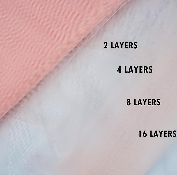 Craft And Party, Blush Fabric Tulle Roll 54 Inch by 40 Yards (120 ft) Fabric Tulle Bolt for DIY Tutu Skirt, Wedding and Decoration (Blush)