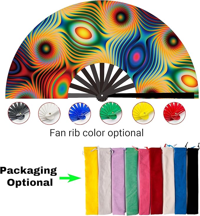 Custom Fans with Your Photo/Text - 13 Inch Personalized Folding Hand Fan for Line Dancing, Weddings, Parties | Decorative Gift for Women, Church Events & Dance Performances (10, 13 Inch)
