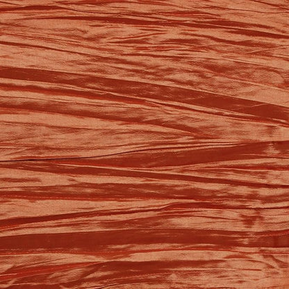 YOUR CHAIR COVERS - 90 x 156 inch Rectangular Crinkle Taffeta Tablecloth - Terracotta, Rectangle Table Linens for 8 ft Rectangular Tables, Wedding Crushed Table Cloth