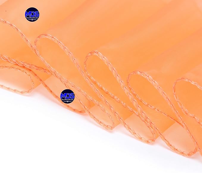 MDS Pack of 150 PCS Organza Chair Sashes Wider Dining Chair Bows Ribbon Tie Back for Wedding Party Birthday Bridal Shower Reception Event Banquet Home Chair Cover Decoration - Peach