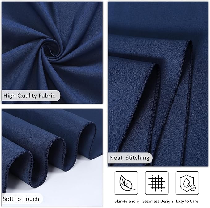 8 Pack Navy Blue Tablecloth 60 x 102 Inch Rectangular Tablecloths for 6 Foot Rectangle Tables, Wrinkle Resistant Blue Table Cloth Washable Polyester Fabric Table Covers for Party Wedding Banquet