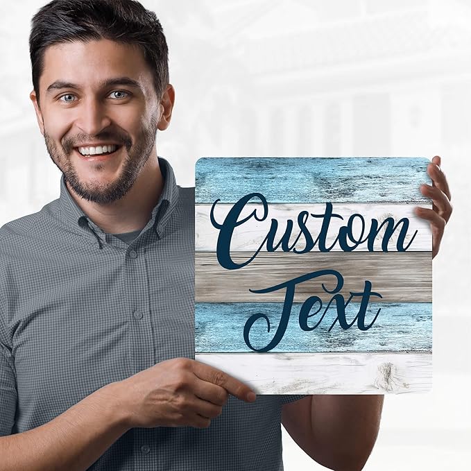 Custom Sign, Custom Street Sign, 11 Font Colors, 13 Font Styles, 4 Hole Options, 22 Sizes, 12x12 Inches, Rust Free DiBound, Fade Resistant, Made in USA by My Sign Center (Coastal)