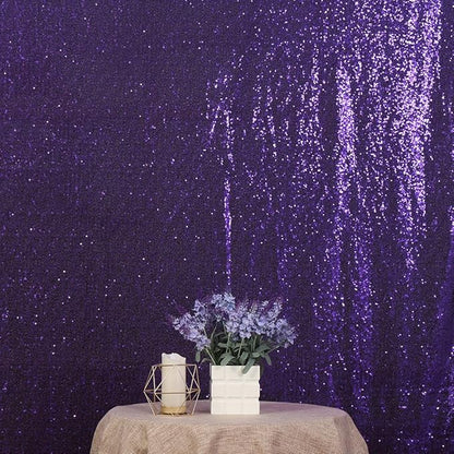 Poise3EHome Purple Sequin Backdrop, 6Ft x 8Ft Glitter Photography Background Curtains for Halloween Party Wedding Birthday Decoration
