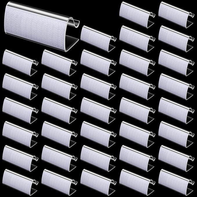 36 Pieces Table Skirting Clips Clear Tablecloth Clips for Indoor Outdoor Events Wedding Meeting Party Picnic Banquet