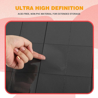 20-Pocket Card Binder, Trading Card Binder Holds 2000 Cards, Premium Zippered Trading Card Album Compatible with TCG, Game & Sports Cards (Red)