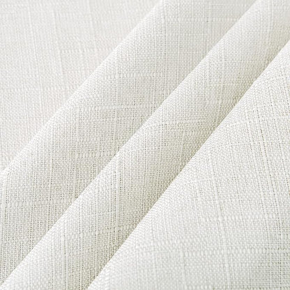 NLMUVW White Linen Tablecloth - Water Resistant Rectangle Textured Table Cover Farmhouse Decorative for Cafe Dining Card Kitchen, 54 x 140 Inch