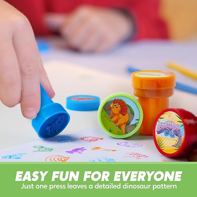 JOYIN 50PCS Dinosaur Stamps for Kids, 50 Different Designs, Fossils, Sea Creatures, Stamps for Dinosaur Party Favors, Easter Egg Stuffers, Halloween, Christmas, Birthday Gifts
