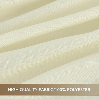 sancua Square Tablecloths 70x70 Inch, 2 Pack - Beige Fabric Table Cloth for Square or Round Tables, Washable Polyester Table Cover for Outdoor Party, Birthday, Decorative Display Tables