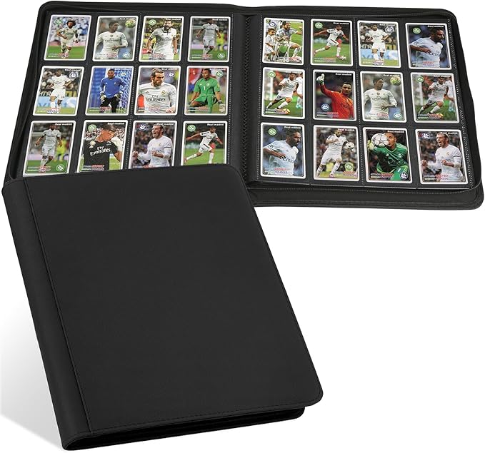 Trading Card Binder 12 Pocket, 720 Pockets Card Binders, Card Collection Binder, Card Album Folder for MTG, TCG, Sports Cards, Game Cards (Black)