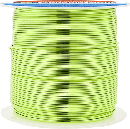 Mandala Crafts 20 Gauge Anodized Aluminum Craft Wire for Jewelry Making - 100 FT Colored Flexible Light Green Wire - Bendable for Bonsai Armature Crafting Sculpting