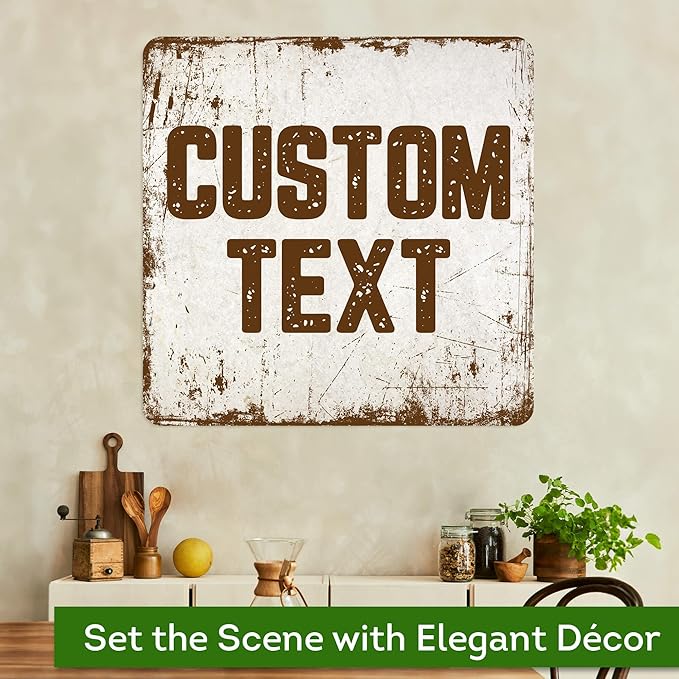 Custom Sign, Custom Street Sign, 11 Font Colors, 13 Font Styles, 4 Hole Options, 22 Sizes, 30x30 Inches, Rust Free DiBound, Fade Resistant, Made in USA by My Sign Center (Rustic)