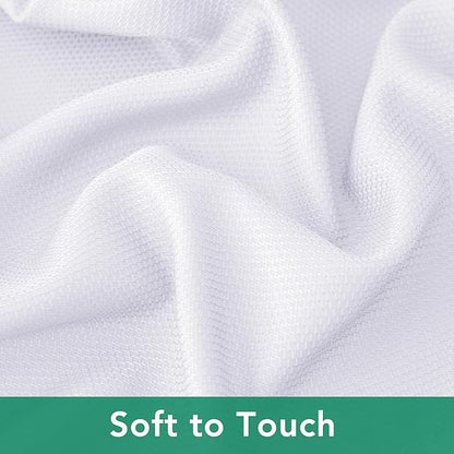 Biscaynebay Fabric Square Tablecloths 54x54 Inches, White Water Resistant Table Cloth Small Card Folding Table Covers Linen for Dining, Kitchen, Wedding and Parties etc. Machine Washable