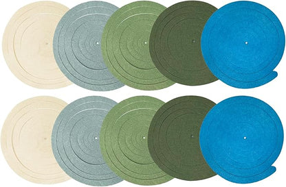 36 Pcs Sage Green Dusty Blue Hanging Swirl Decorations Blue Sage Green Felt Swirl Streamer Spiral Ceiling Garland for Baby Shower Birthday Retirement Wedding Safari Silly Goose Theme Party Supplies