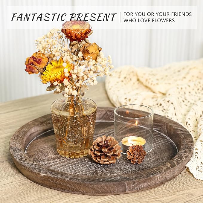 Glass Bud Vase Set of 5, Gold Amber Small Flower Vases for Centerpieces in Bulk, Mini Vintage Vase for Rustic Wedding, Home,Table Decoration