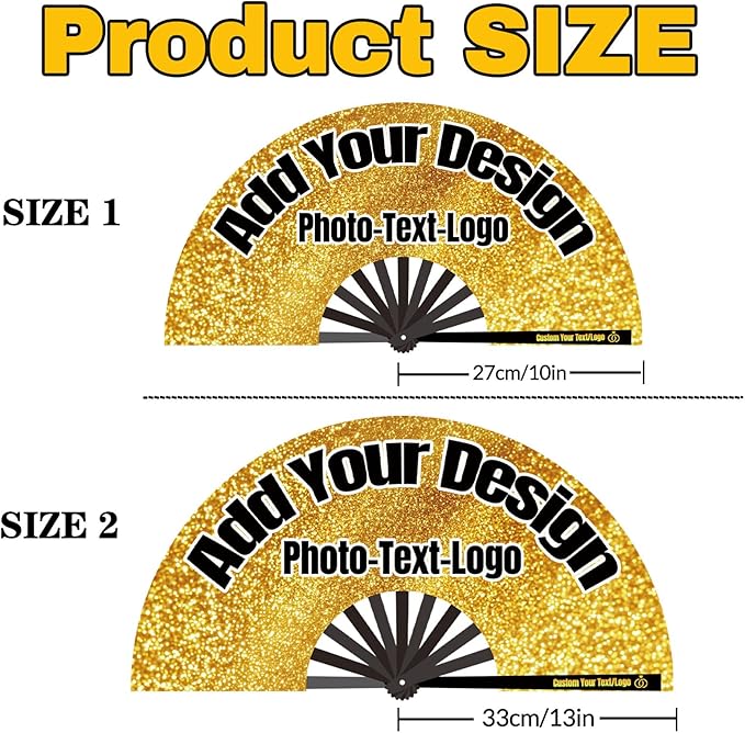 Custom Fans with Your Photo/Text - Personalized Folding Hand Fan for Line Dancing, Weddings, Parties | Decorative Gift for Women, Church Events & Dance Performances (150, 10 Inch)