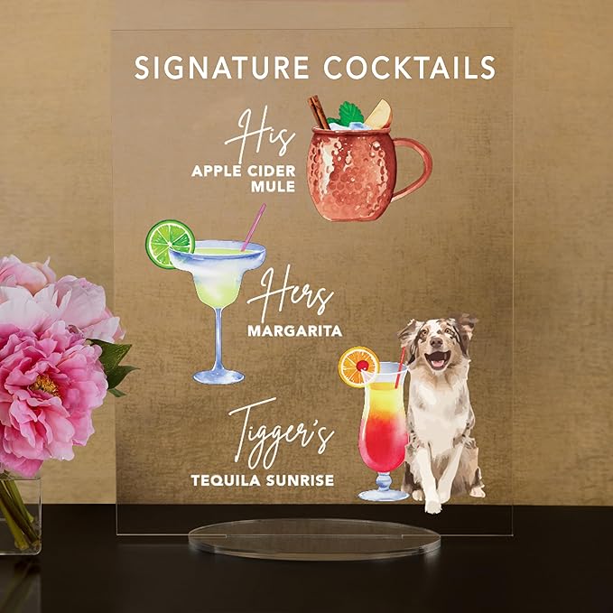 Pet Signature Drink Wedding Signs