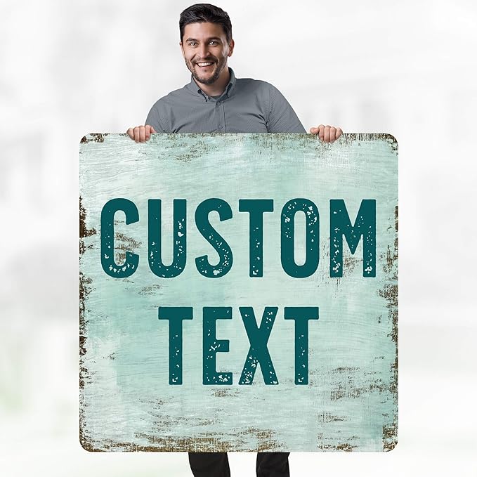 Custom Sign, Custom Street Sign, 11 Font Colors, 13 Font Styles, 4 Hole Options, 22 Sizes, 36x36 Inches, Rust Free DiBound, Fade Resistant, Made in USA by My Sign Center (Shabby Chic)