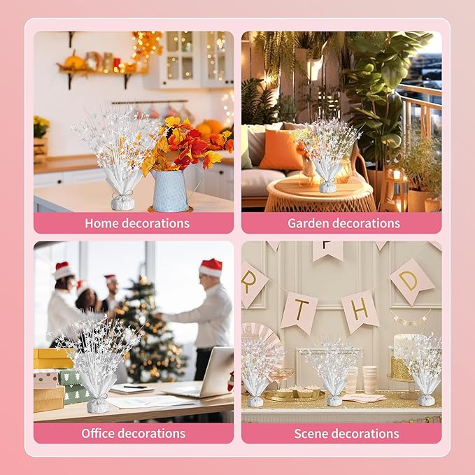 6 Pack Star Table Centerpieces for Party, Birthday Table Decorations for Kids Adults, Party Centerpieces for Tables for Wedding Baby Shower Graduation Holiday Event (White)