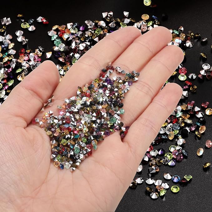 PATIKIL 14000Pcs Wedding Table Scatter Confetti Crystals 3mm Acrylic Diamonds Vase Fillers Gems for Table Centerpiece Decorations Bridal Shower Party, Dark Purple AB