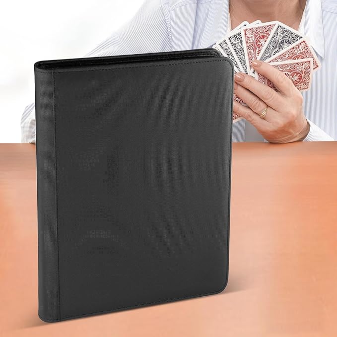 Trading Card Binder 12 Pocket, 720 Pockets Card Binders, Card Collection Binder, Card Album Folder for MTG, TCG, Sports Cards, Game Cards (Black)
