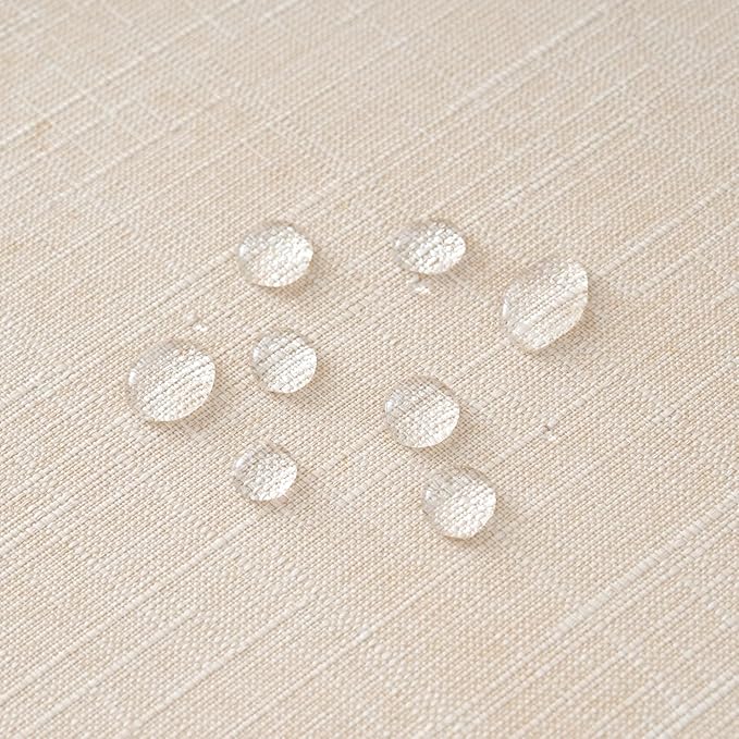 NLMUVW Linen Tablecloth for Rectangle Table, Champagne Table Cloth Extre Long Water Resistant Farmhouse for Party Kitchen Dining, 54 x 120 Inch