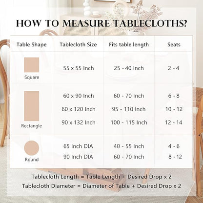100% Pure French Linen Tablecloths 55x55inch Durable Stonewashed Square Table Clothes for Dining Kitchen and Parties (SQ-Beige, Square - 55 x 55 Inch)