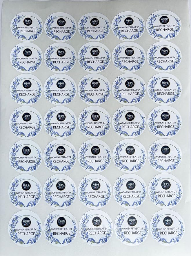 Custom Stickers for Weddings, Birthdays & Businesses - Personalized Labels with Your Logo - Waterproof, Fade and Heat Resistant - Pack of 100-1000 (Wreath G, 3.5 Inch)