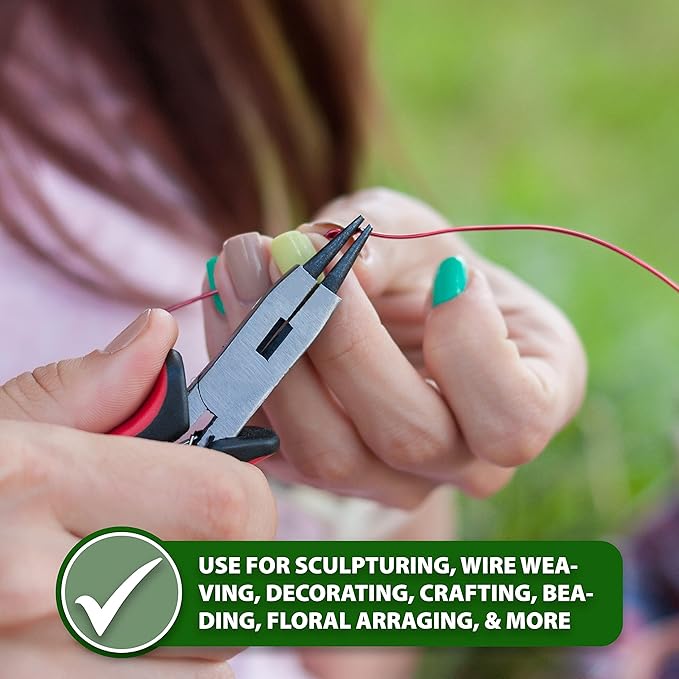 Mandala Crafts 20 Gauge Anodized Aluminum Craft Wire for Jewelry Making - 100 FT Colored Flexible Red Wire - Bendable for Bonsai Armature Crafting Sculpting