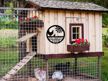 Personalized Chicken Farm Sign, Custom Chicken Coop Signs