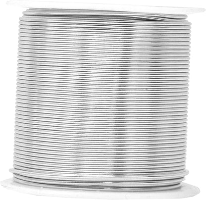 Mandala Crafts 18 Gauge Anodized Aluminum Craft Wire for Jewelry Making - 450 FT Colored Flexible Silver Copper Purple Pink Brown Ice Blue Wire - Bendable for Bonsai Armature Crafting Sculpting