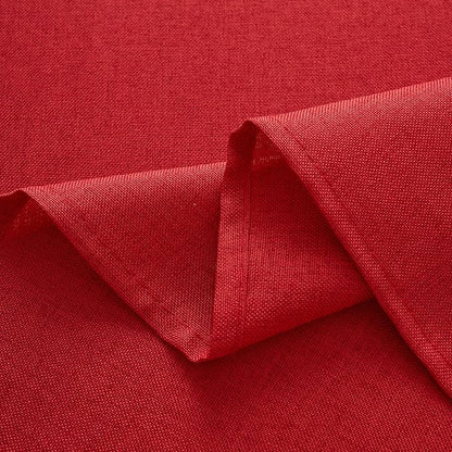 NLMUVW Red Linen Tablecloth Square, Christmas Table Cloth Water Resistant Table Cover for Kitchen Dining Coffee Party, 48 x 48 Inch
