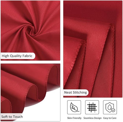 CozRhythm 8 Pack Red Tablecloth 60 x 126 Inch Rectangular Tablecloths for 8 Foot Rectangle Tables, Wrinkle Resistant Red Table Cloth Washable Polyester Fabric Table Covers for Buffet Wedding Party