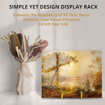 3Inch 3Pack Metal Decorative Plate Stand - Gold Picture Holder Stand for Display, Sign, Book, Photo