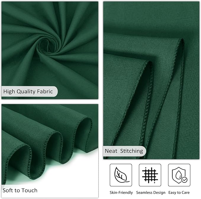 8 Pack Dark Green Tablecloth 60 x 102 Inch Rectangular Tablecloths for 6 Foot Rectangle Tables, Wrinkle Resistant Hunter Green Table Cloth Washable Polyester Fabric for Buffet Wedding Party Banquet
